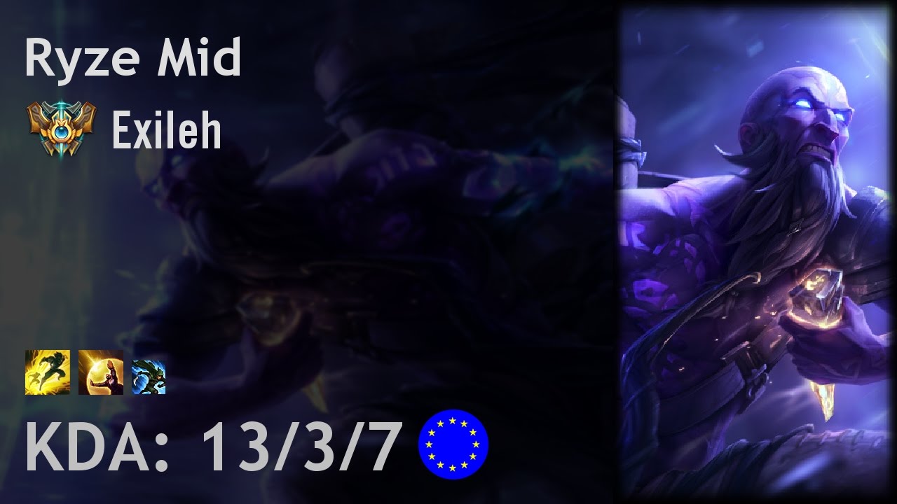 Ryze Mid vs Syndra - Exileh - EUW Challenger Patch 7.7
