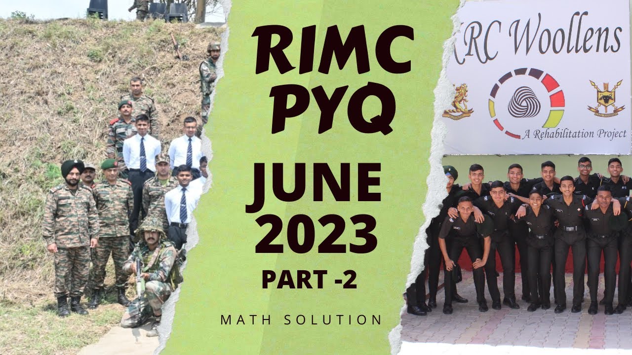 RIMC June 2023 Paper Maths Solution 🔍 | PART - 2