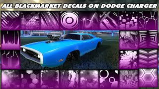 All Black Market Decals On Dodge Charger - Rocket League