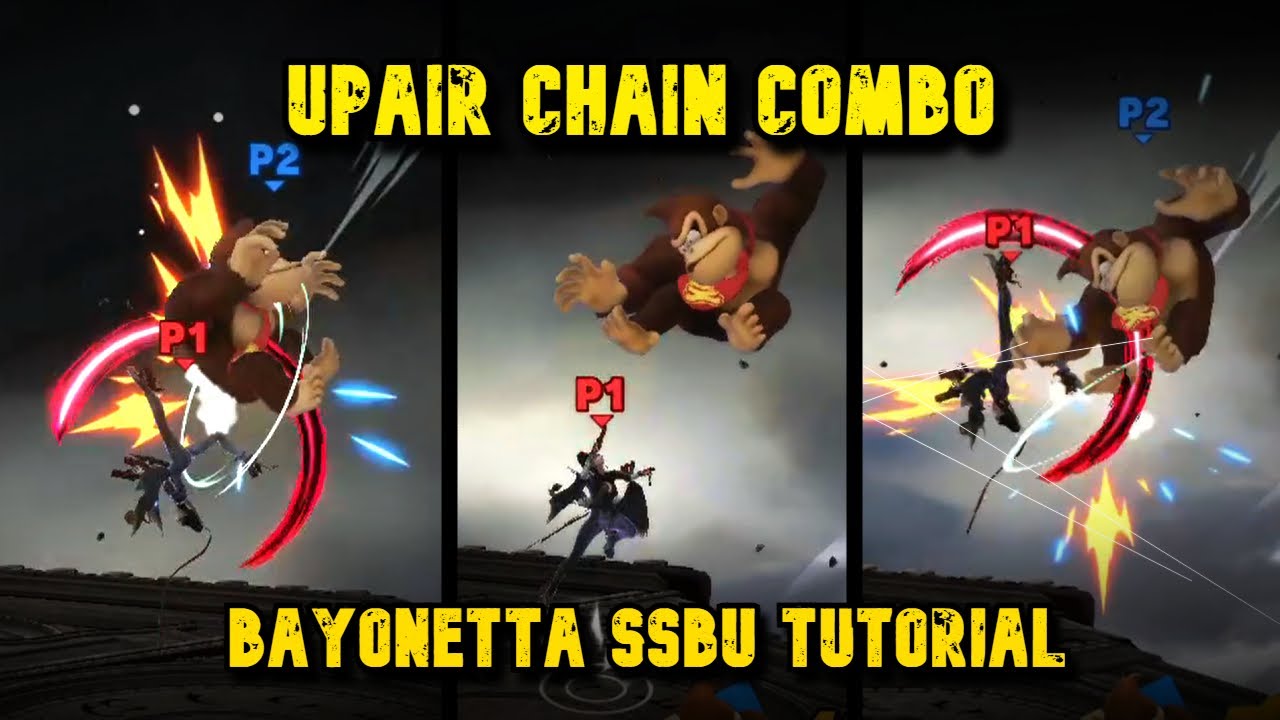 BAYONETTA UP AIR CHAIN TUTORIAL!!   Bayonetta Smash Bros Ultimate