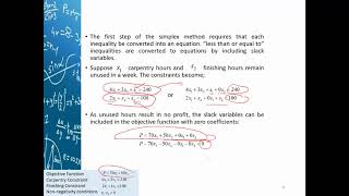 Deterministic Modelling Part 5: Linear Programming Series 5 (Simplex Method)
