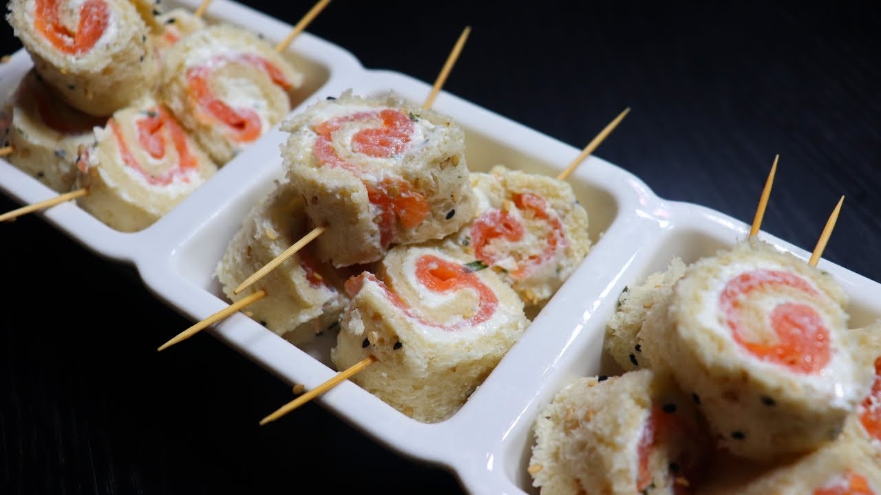 Apéritif pain de mie saumon en 5 minutes / Aperitif soft bread salmon
