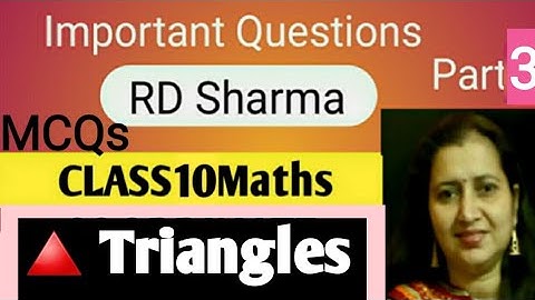 RD Sharma Solutions| Mathematics Class 10 RD Sharma|Chapter 7 Triangles MCQs Q21 to Q30|CBSE/  ICSE