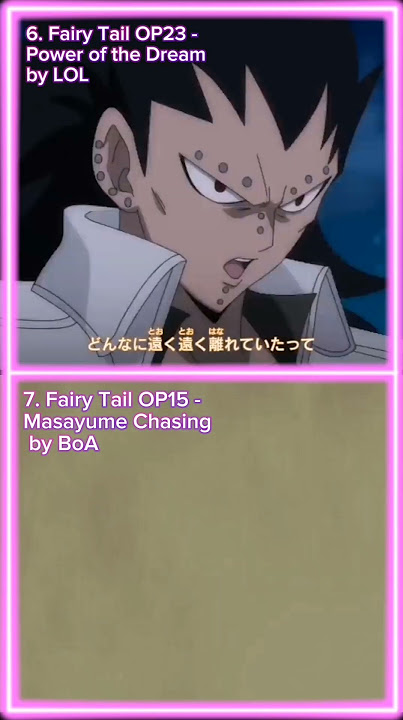 Top 10 Favorite Fairy Tail Openings