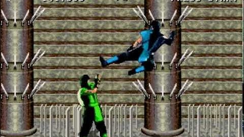 Mortal Kombat 1 Sega Genesis Very Hard Reptile Battle