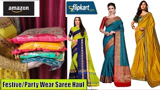 ?New Sarees Haul?Flipkart  New Saree Haul?Amazon New Saree Haul?New Saree collection|শাড়ি,చీర