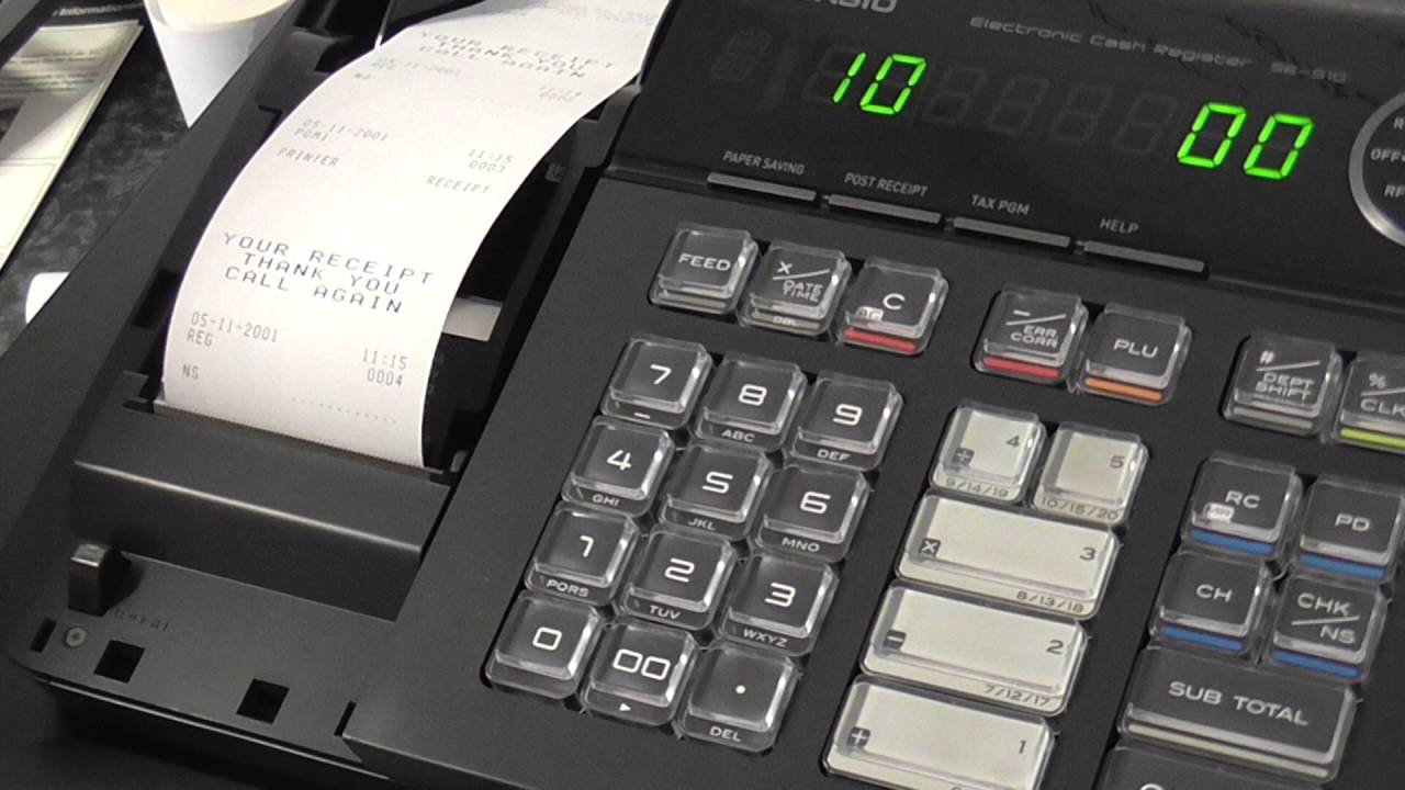 How to and program the RECEIPT MESSAGE Casio SE-S10 - YouTube