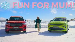 Skoda Kodiaq RS & Enyaq RS on Ice | Who Says Mums Can't Have Fun?