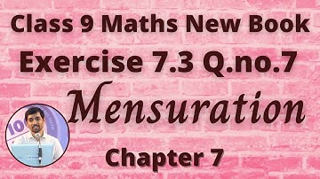 TN Class 9 Maths Mensuration Exercise 7.3 Q.no.7 Chapter 7 Alexmaths Volume of Cuboid and  Cube