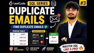 LeetCode SQL #3 | Duplicate Emails Explained Easily 🔥 | GROUP BY + HAVING