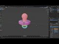 Applying materials (Colors) to the baby pacifier we have created in Blender.