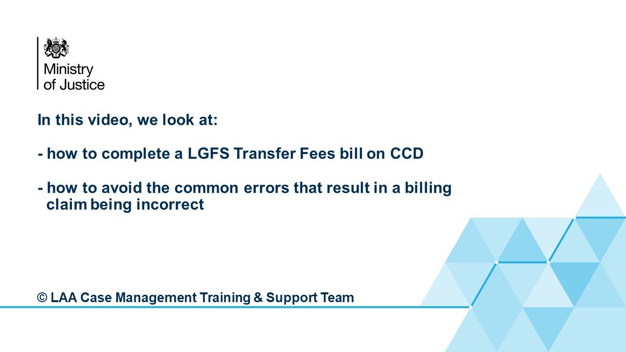 LGFS Transfer Fees CCD Claim Creation