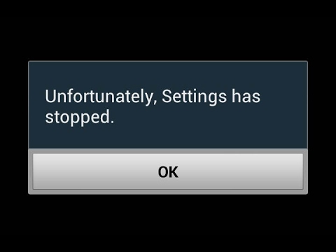 unfortunately settings has stopped حل مشكلة توقف الإعدادات