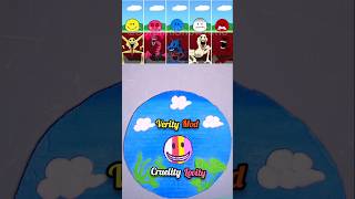 Clay Art Sprunki OC : Cruelity, Verity and Lovity (Minecraft) #shorts #sprunki #incredibox #clayart