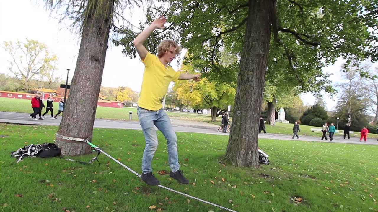 Slackline-Tutorial: Standing and Walking 