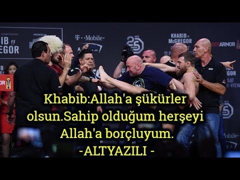 Khabib Vs McGregor - Maçtan önceki son basın toplantısı-Press conference highlights...