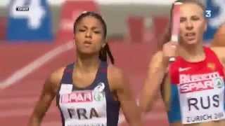 Floria Guei Spectacular Finish 4X400M European Championships 2014 世界陸上女子4X400Mリレー決勝