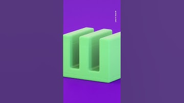 Letter W #36daysoftype #abcdsong  #blender #numberlore #alphabetlore #36DOT #type #typeface #abc