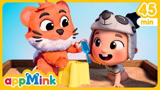 🎠🏞️ Playground Time Compilation! 🎵🎈 Safe & Fun! 🌈🎶 #appmink #nurseryrhymes #kidssong #cartoon