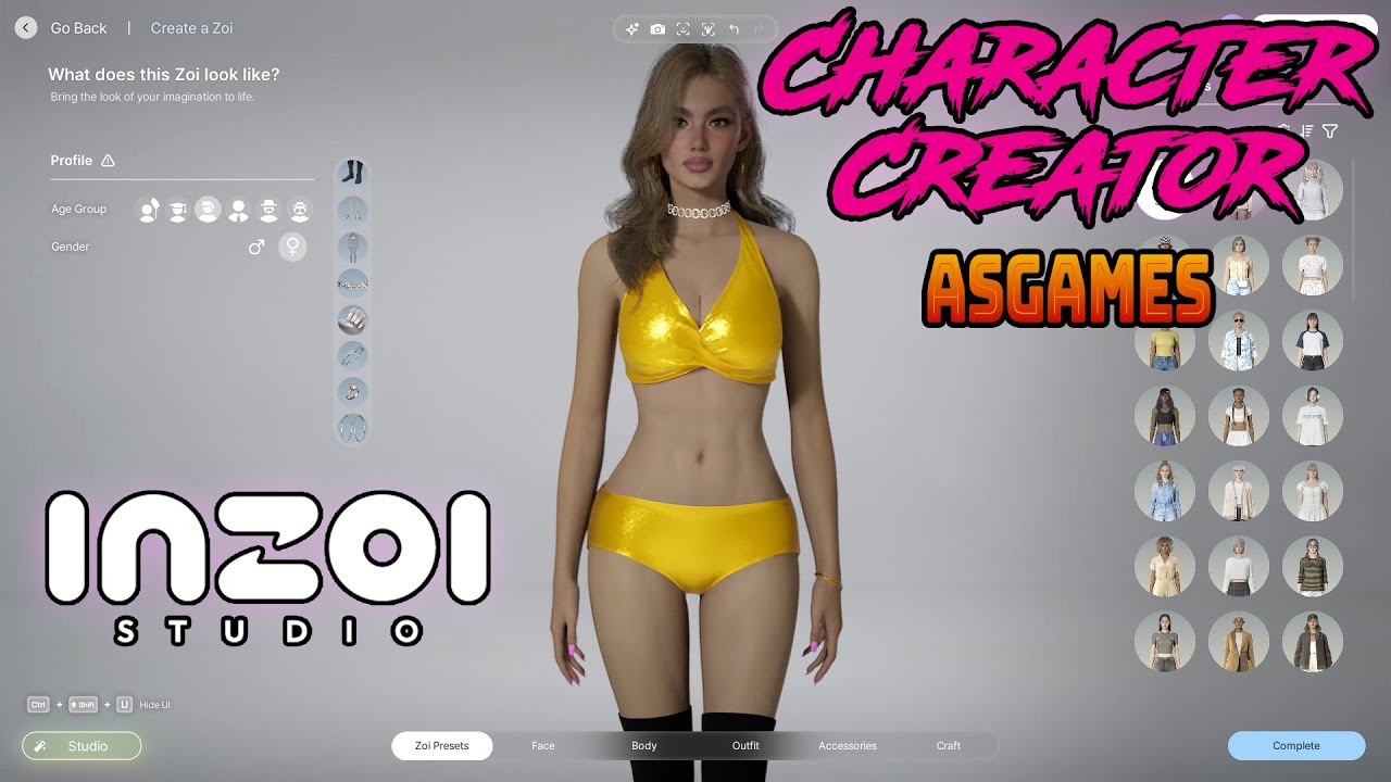 inZOI Demo - Character Studio - Female Character Creation