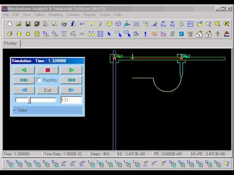 Simulation of a Plotter with 2 Actuators - by Shahram Shokouhfar