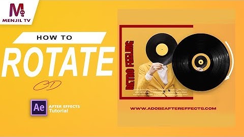 How to rotate disk cd in Adobe After  Effects