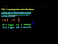 Understanding and Comparing Ratios