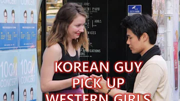 Korean Guy Pick Up Western Girls 한국남자가 서양여자 번호따기 
