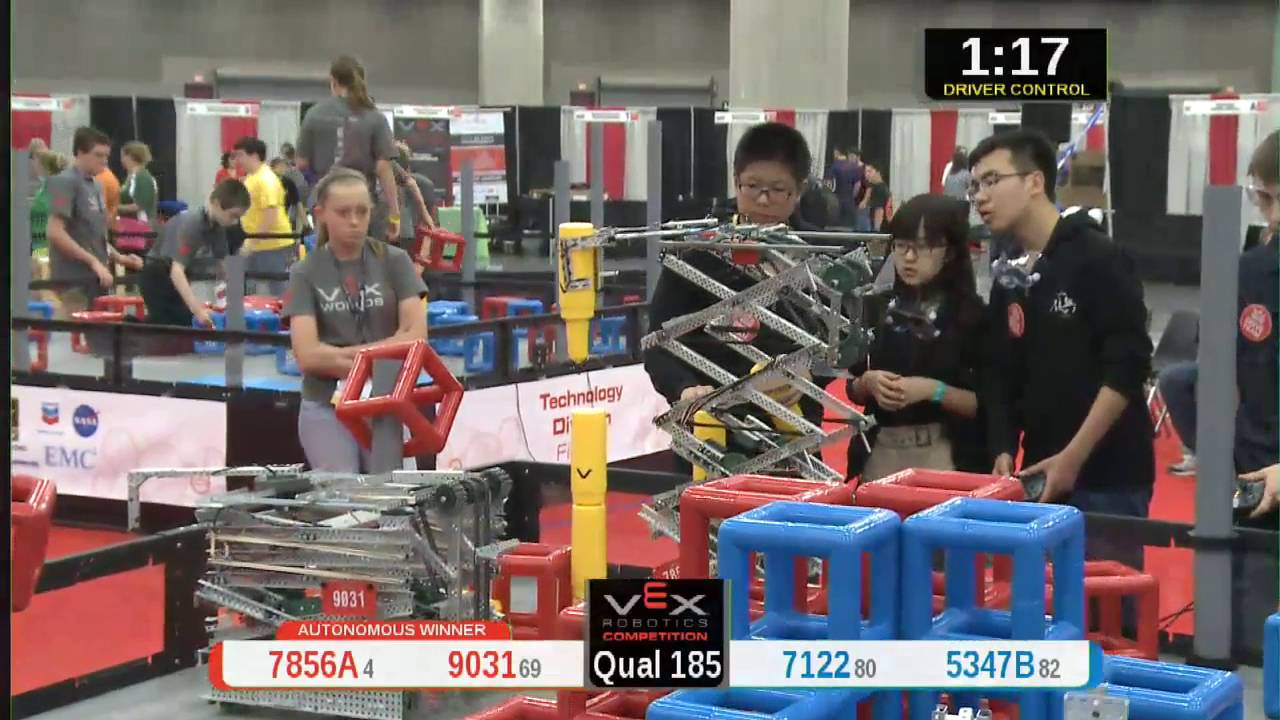 2015 VRC Tech Q185 - 7856A 9031 vs 7122 5347B - 57 to 6 - VEX Worlds 2015 - Technology Division