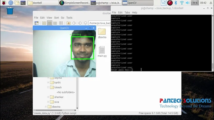 Face Recognization using Raspberry Pi with open C V python