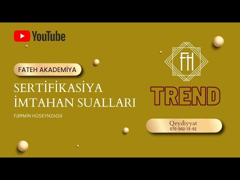 Sertifikasiya imtahan sualları | İbtidai sinif müəllimliyi