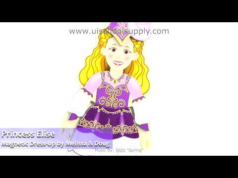 melissa and doug princess elise magnetic dress up doll Melissa & Doug Deluxe Princess Elise Magnetic Wooden Dress-up Doll Play Set (24 Pcs)