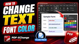 How to Make Fillable PDF Text Red, Blue, or Any Color in PDF-XChange Editor