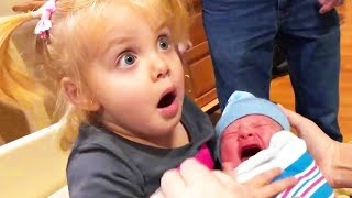Super Adorable Moment When Big Brothers and Big Sisters Meet Newborn Baby For The First Time