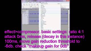 compression for interview podcasts using audacity