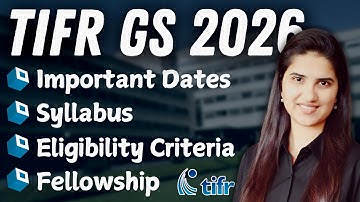 TIFR 2026 | TIFR application form 2026 | TIFR GS 2026 exam |Syllabus|Official website|TIFR chemistry