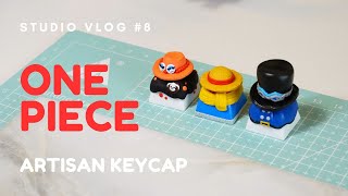 making ONE PIECE artisan keycaps | studio vlog #08 | small business | indonesia