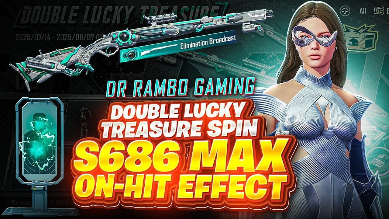 PUBG Mobile Double Lucky Treasure New S686 Gun-skin Max 😍🔥 || Rambo