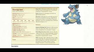 Nidoqueen: Pokémon into D&amp;D