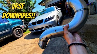 BMW E90 335i Build Gets VRSF Downpipes! Sounds Amazing (Big Difference)