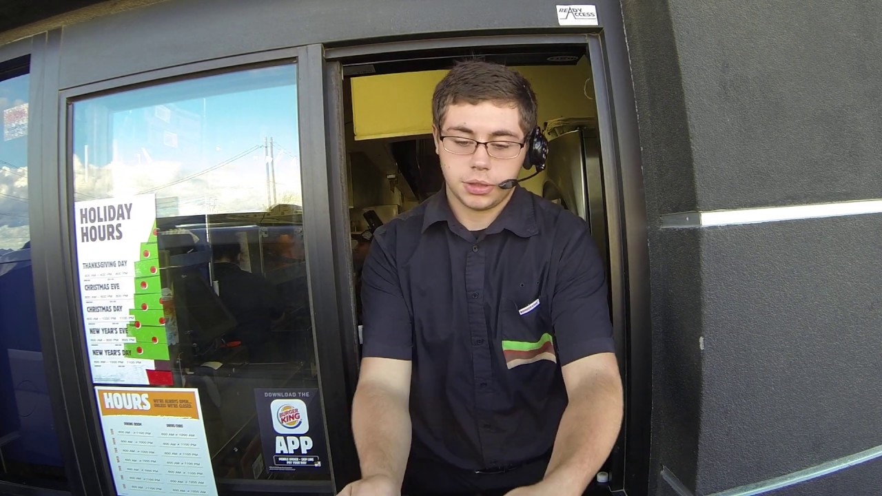Burger King DriveThru Window, 2 for 10, Whoppers with Cheese, Fries