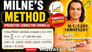 Milne's Predictor Corrector Method | Important VTU Numerical 1BMATE/C/M/S201Engineering Maths