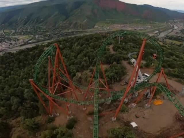 Highest looping roller coaster in US opens in Colorado mountains