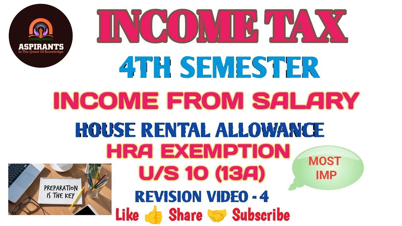 hra-exemption-us-10-13a-income-from-salary-part-4-income-tax