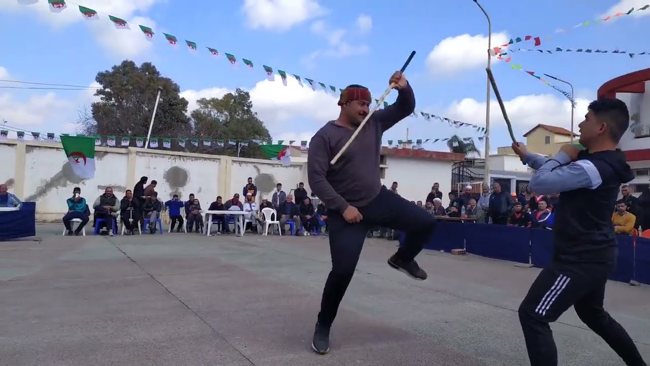 رياضة العصى التقليدية مع الشيخ إبراهيم ڨندوز الشيخ الخرفي في حفل بلدية اولاد شبل البليدة