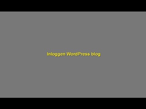 WordPress blog inloggen