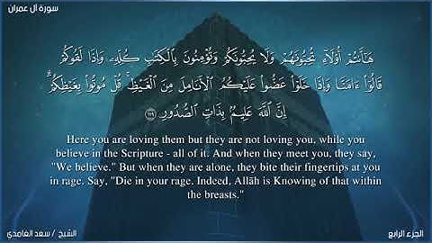 Saad Al-Ghamdi Surah Al Imran from 100 to 200 سعد الغامدي سورة آل عمران