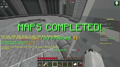 Hypixel Dropper in 28.699 seconds