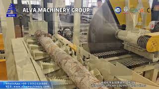 Alva Heavy-Duty Automatic Log Saw | High Precision Log Cross-Cutting Machine