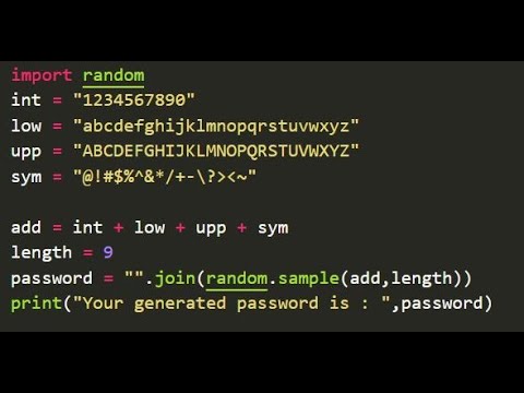 Password Generator using Python | How to create a python program to generate a password in 2022